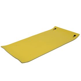 Floating Water Mat 10' x 5' 3-Layer Pool Float Foam Raft Thick for Swimming Lake Ocean Yellow