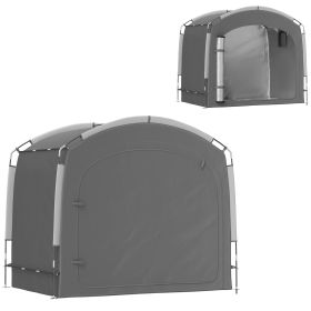 Bike Garage Shed Tent, Portable and Waterproof with 210D Oxford Fabric and Carry Bag for 3-4 Bicycles, Dark Gray