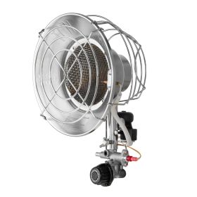 VEVOR Propane Tank Top Heater with Portable Trolley, 15000 BTU Rapid Heating 180-Degree Infrared Radiant Tank Top Gas Heater for 20-40lb Propane