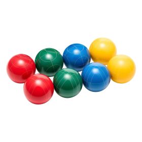 VEVOR Bocce Ball Set, 100 mm, with 8 Resin Balls, Pallino, Carrying Bag and Measuring Rope, Red/Green/Blue/Yellow 4 Colors, for 2 to 8 Players