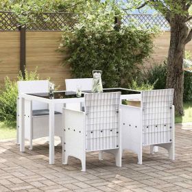 Garden Chair 4 pcs White 20.87 x 19.29 x 33.46 in Polypropylene