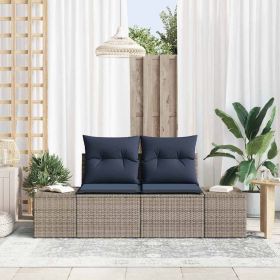 Garden Sofa with Cushion 184 x 62 x 69 cm Poly Rattan