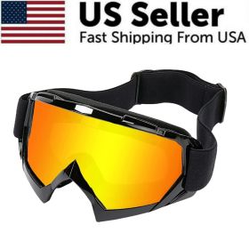 Motocross Goggles Racing Off-Road Dirt Bike ATV UTV BMX MX XC Motorcycle Eyewear (Color: Black & Yellow)