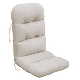 Adirondack Chair Cushion, High Back Rocking Chairs Cushion, Waterproof All-Weather Rocker Chair Cushion for Outdoor Patio Garden Porch (Color: Light Khaki)