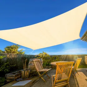 12'X12' Cream HDPE Sunshade Sail (Option: defaulttitle)
