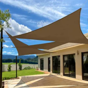 12'X12'X17' Mocha HDPE Sunshade Sail (Option: defaulttitle)